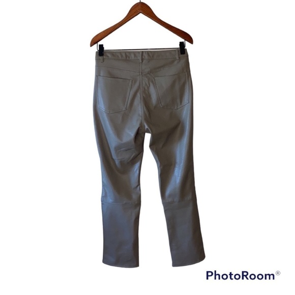 H&M Faux Leather Straight Leg Cropped Pant - Picture 3 of 9